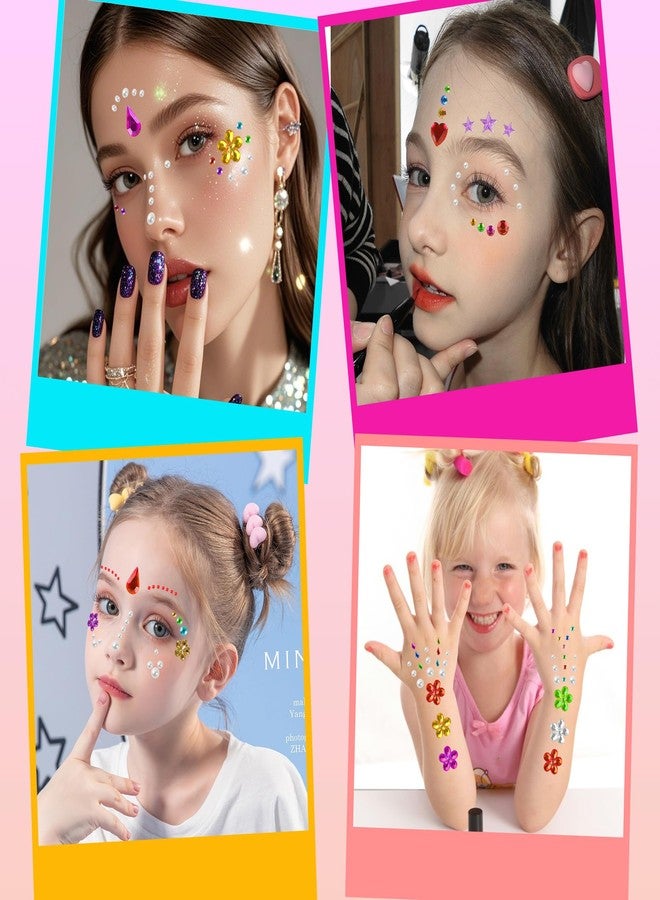 OHOME 3000 PCS Gem Stickers - Self Adhesive Scrapbook Supplies | Rhinestones for Crafts Supplies,Small Earrings Face Nail Jewels for Kids - Face Gems Body Glitter Hair Jewelry for Women,Valentines Gifts - Image 4